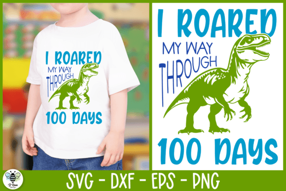 100 Days SVG: Dinosaur Graphics for Crafts