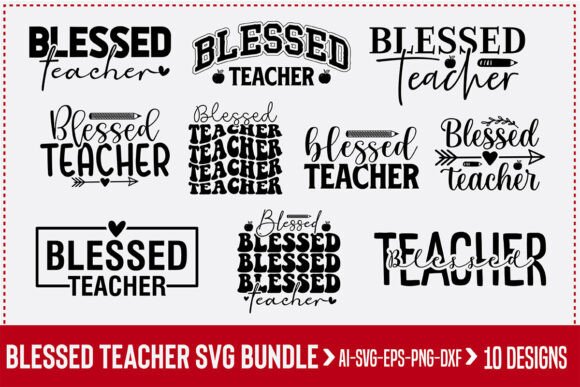 Blessed Teacher SVG: Graphics for Crafts