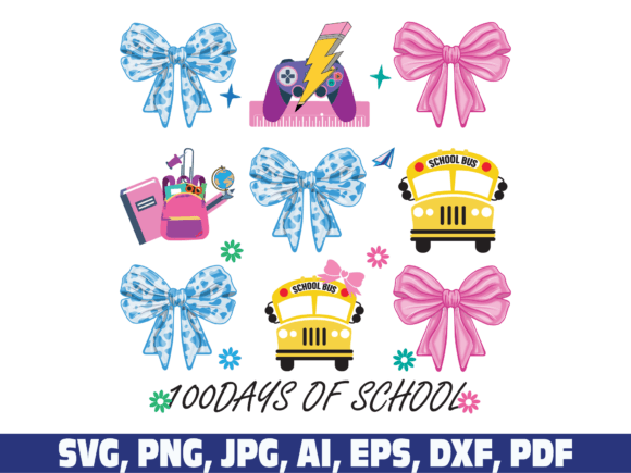 Coquette Bow 100 Days School Graphics