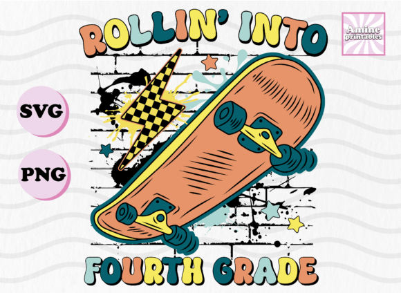 Fourth Grade Skating SVG: Graphics for Crafts