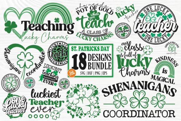 Lucky Teacher SVG: St Patrick’s Graphics for Crafts