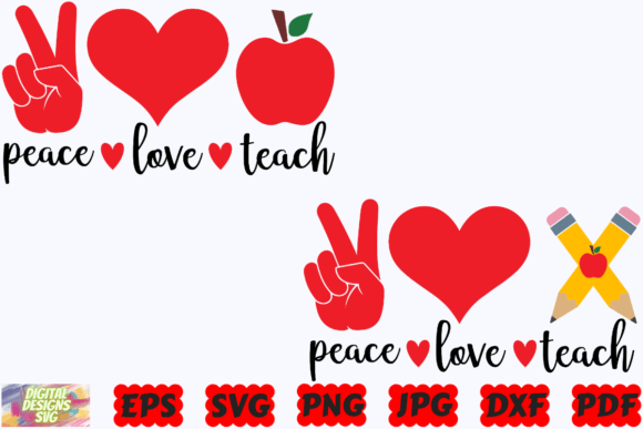 Peace Love Teach SVG: Elevate Crafts & Graphics
