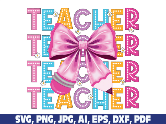 Pincel Coquette Bow Teacher Graphics for Crafts