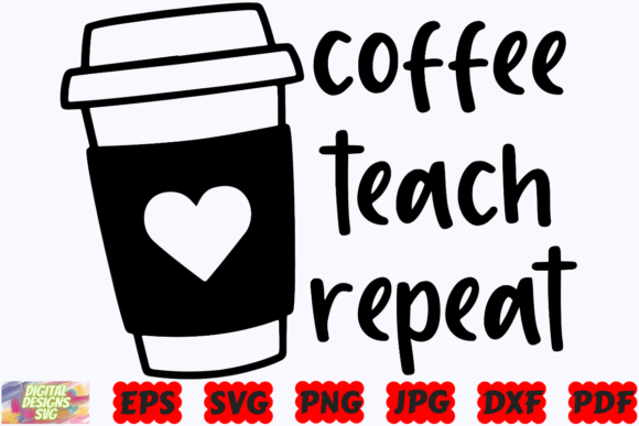 Review: Coffee Teach Repeat SVG for Embroidery