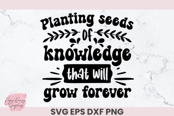 Seeds of Knowledge Teacher SVG: Graphics for Crafts
